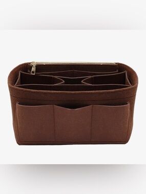 Brown Felt Purse Organizer Insert - fits LV Speedy and Neverfull